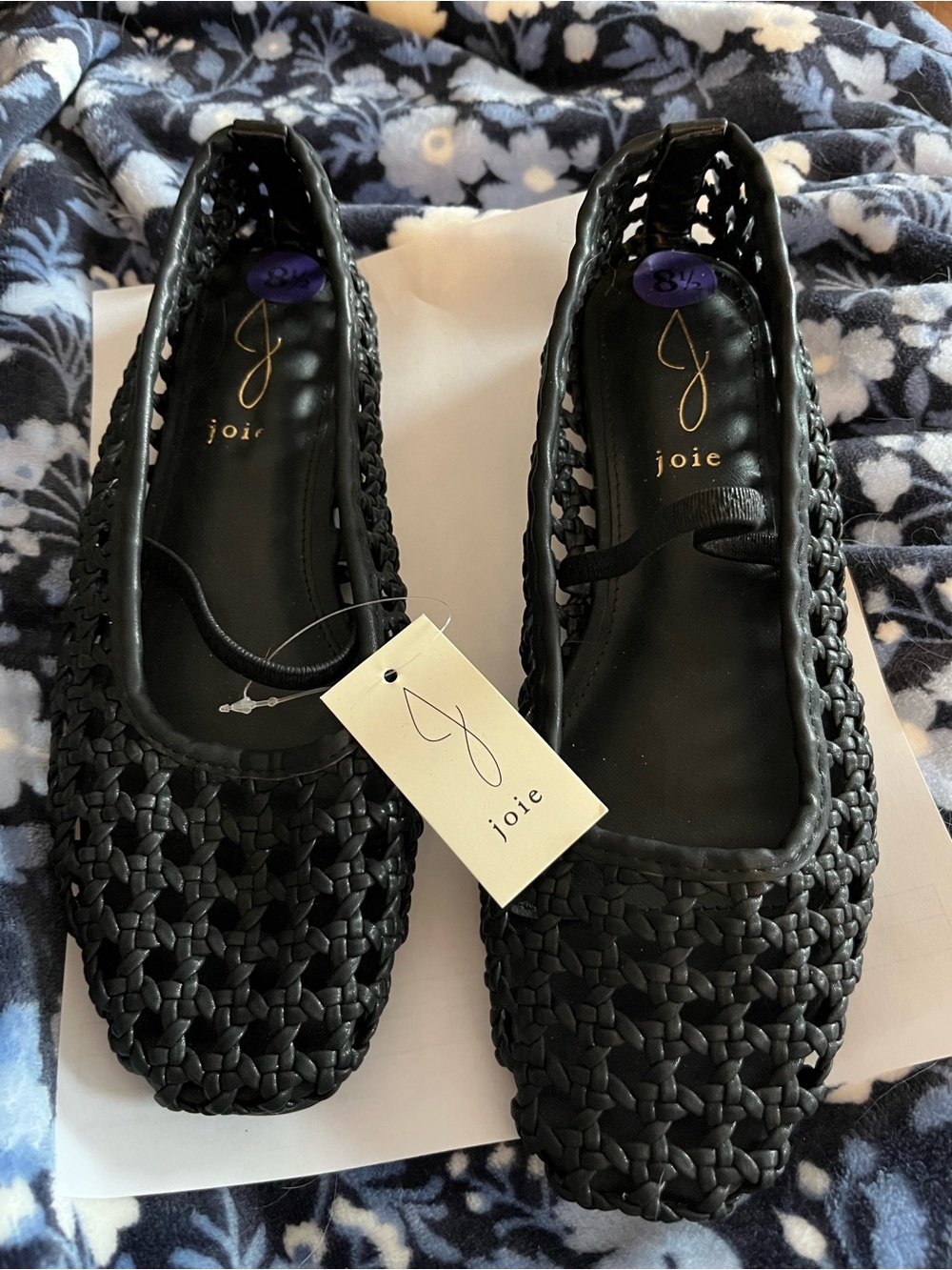 Joie Black Woven Ballet Flats - Braided Upper
